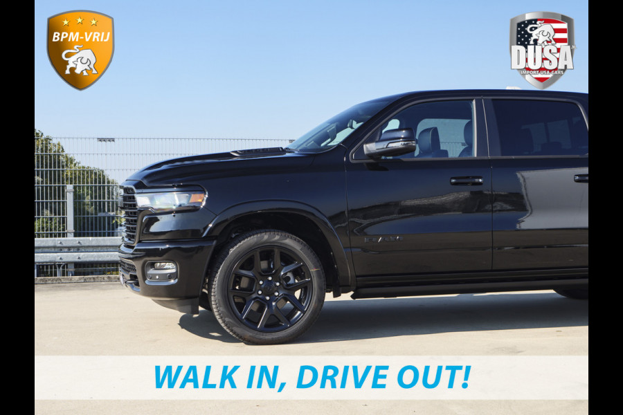 Dodge Ram 1500 | Laramie | Premium Night | 3.0L I6 Hurricane | Crew Cab | 4X4 | BPM VRIJ | Niveau regeling | 14,4-inch Touchscreen | LPG | Getoonde accessoires zijn verkrijgbaar tegen meerprijs Dodge Ram 1500 | Laramie | Premium Night | 3.0L I6 Hurricane | Crew Cab | 4X4 | BPM VRIJ | Niveau regeling | 14,4-inch Touchscreen | LPG | Getoonde accessoires zijn verkrijgbaar tegen meerprijs