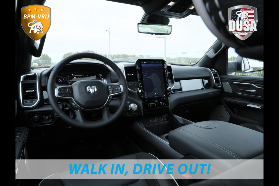 Dodge Ram 1500 | Laramie | Premium Night | 3.0L I6 Hurricane | Crew Cab | 4X4 | BPM VRIJ | Niveau regeling | 14,4-inch Touchscreen | LPG | Getoonde accessoires zijn verkrijgbaar tegen meerprijs Dodge Ram 1500 | Laramie | Premium Night | 3.0L I6 Hurricane | Crew Cab | 4X4 | BPM VRIJ | Niveau regeling | 14,4-inch Touchscreen | LPG | Getoonde accessoires zijn verkrijgbaar tegen meerprijs