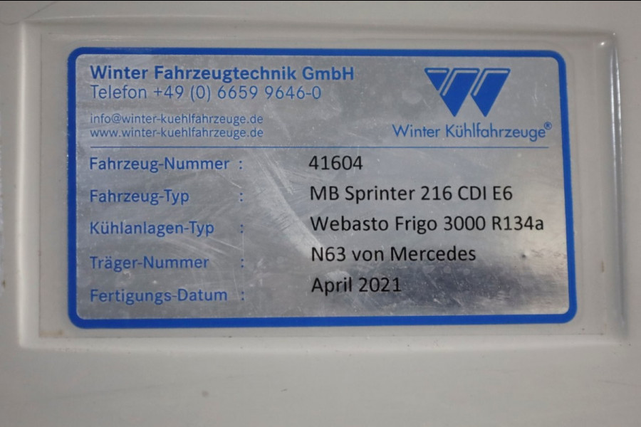Mercedes-Benz Sprinter 316 CDI 163pk RWD L1H1 7G Automaat Koelwagen Trekhaak/LED/Camera 04-2021 Mercedes-Benz Sprinter 316 CDI 163pk RWD L1H1 7G Automaat Koelwagen Trekhaak/LED/Camera 04-2021