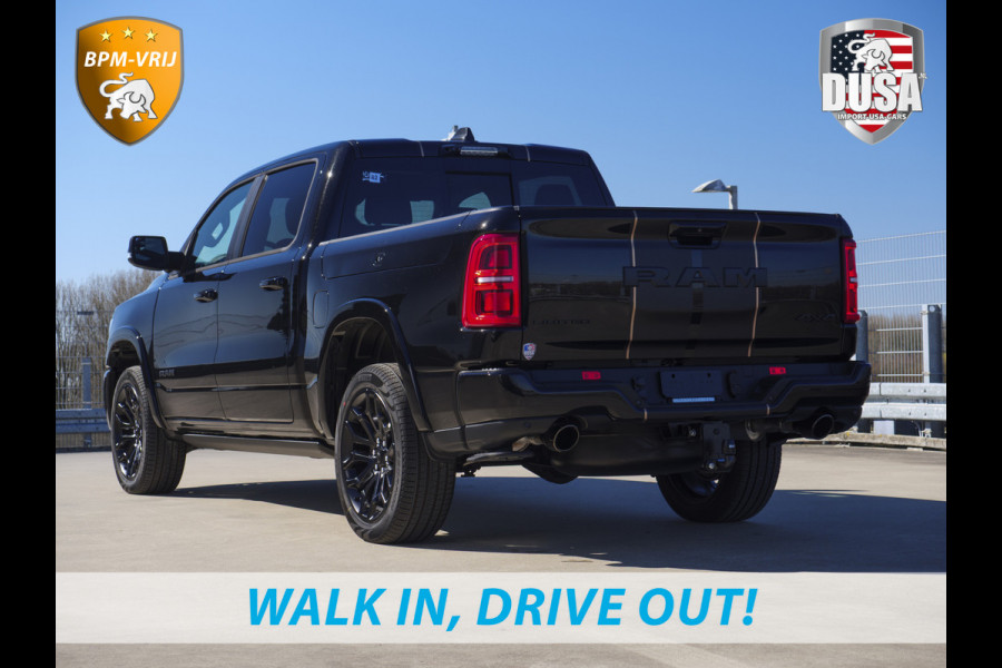 Dodge Ram | 1500 | Limited | Night | 3.0L Twin-Turbo I6 | High Output | BPM-VRIJ | Passenger Display | 14,4 Touch Screen | RAMBOX Getoonde accessoires zijn verkrijgbaar tegen meerprijs