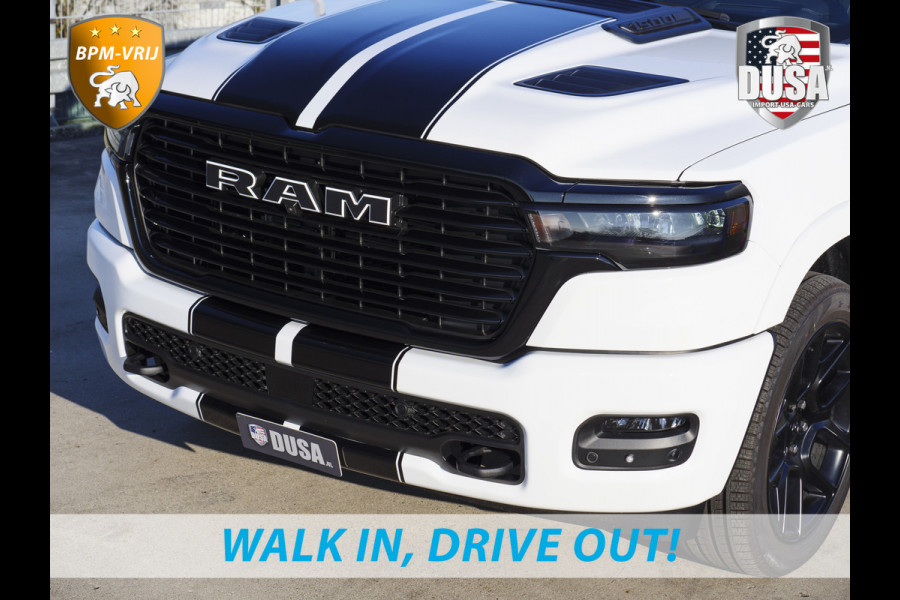 Dodge Ram | 1500 | Laramie | Premium Night | 3.0L I6 Hurricane | Crew Cab | 4X4 | Niveau regeling | 14,4-inch Touchscreen | BPM-VRIJ | Getoonde accessoires zijn verkrijgbaar tegen meerprijs