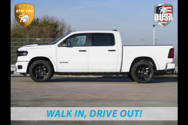 Dodge Ram | 1500 | Laramie | Premium Night | 3.0L I6 Hurricane | Crew Cab | 4X4 | Niveau regeling | 14,4-inch Touchscreen | BPM-VRIJ | Getoonde accessoires zijn verkrijgbaar tegen meerprijs