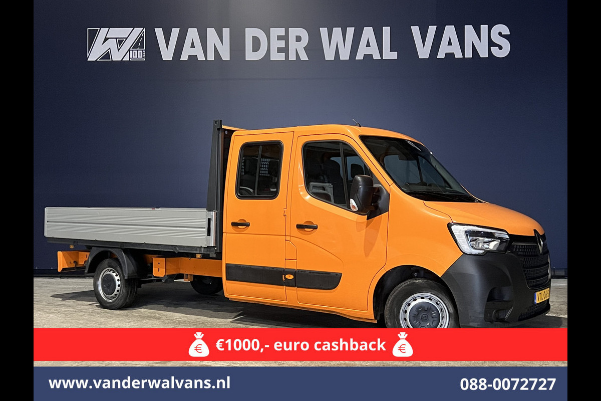 Renault Master 2.3 dCi 135pk *Rijklaar Direct Rijden* Pickup Open laadbak Dubbel cabine Euro6 Airco | 7-Zits | 2500kg Trekhaak Bluetooth-telefoonvoorbereiding Renault Master 2.3 dCi 135pk *Rijklaar Direct Rijden* Pickup Open laadbak Dubbel cabine Euro6 Airco | 7-Zits | 2500kg Trekhaak Bluetooth-telefoonvoorbereiding
