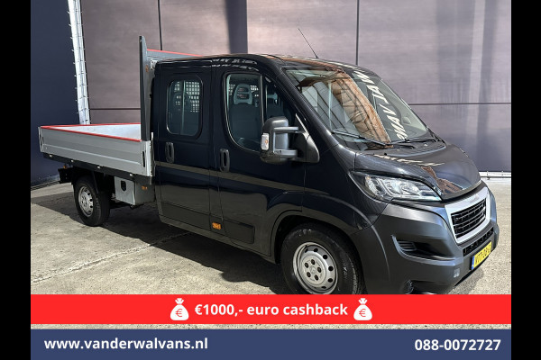 Peugeot Boxer 2.2 Blue HDi 140 pk Pick up 7 Persoons Dubbele cabine open laadbak Euro6 Airco | 7-Zits | 3000kg trekvermogen