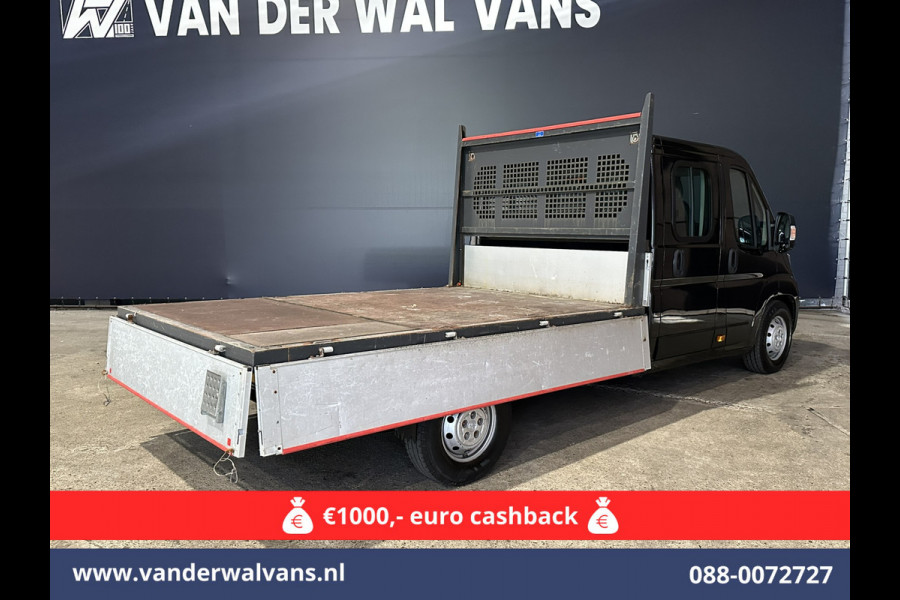 Peugeot Boxer 2.2 Blue HDi 140 pk Pick up 7 Persoons Dubbele cabine open laadbak Euro6 Airco | 7-Zits | 3000kg trekvermogen