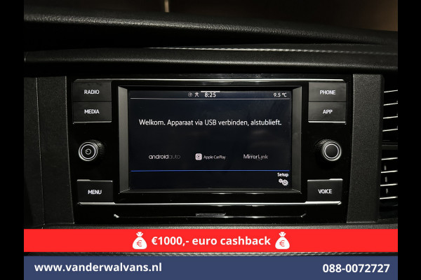 Volkswagen Transporter 2.0 TDI 150pk L2H1 Euro6 Airco | 2500kg Trekhaak | Apple Carplay | Android Auto Parkeersensoren, Cruisecontrol
