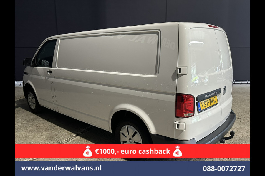 Volkswagen Transporter 2.0 TDI 150pk L2H1 Euro6 Airco | 2500kg Trekhaak | Apple Carplay | Android Auto Parkeersensoren, Cruisecontrol