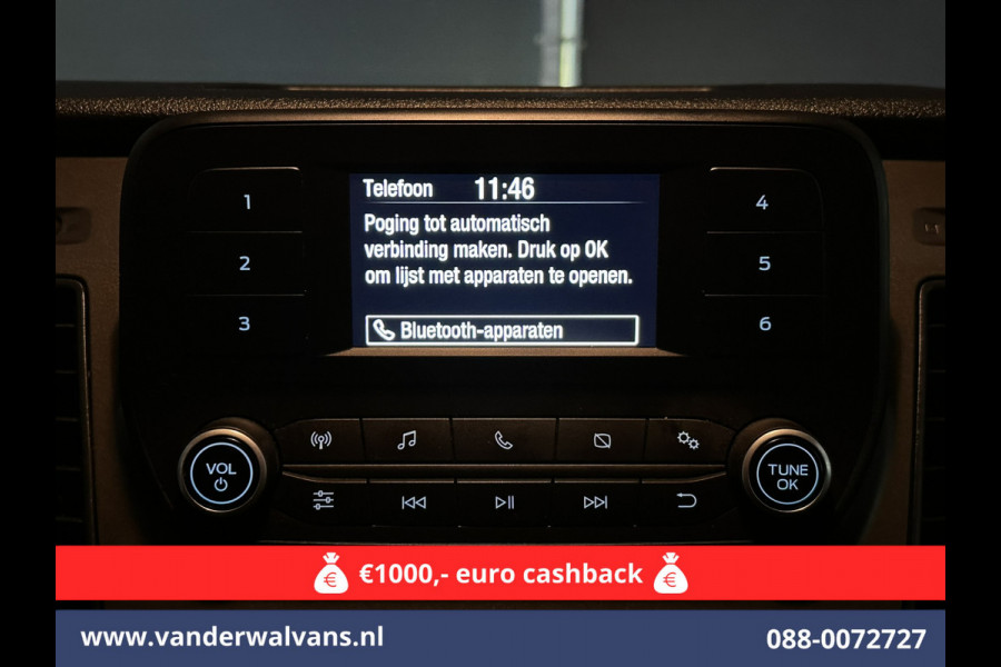 Ford Transit Custom 2.0 TDCI L1H1 Euro6 Airco | Camera | LED | Cruisecontrol | Parkeersensoren Bijrijdersbank, 2500kg trekvermogen