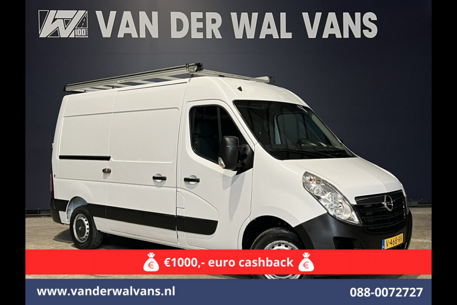 Opel Movano 2.3 CDTI 145pk L2H2 Euro6 Airco | Imperiaal | Trap | Camera | Navigatie | 2500kg Trekhaak Cruisecontrol, Parkeersensoren, Bijrijdersbank