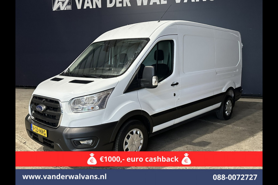 Ford Transit 2.0 TDCI 131pk L3H2 Euro6 *Rijklaar Direct Rijden* Airco | Camera | Navigatie | Apple Carplay | LED | Cruisecontrol Parkeersensoren, Stoelverwarming, Verwarmde voorruit, Bijrijdersbank, 2500kg trekvermogen