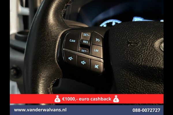 Ford Transit 2.0 TDCI 131pk L3H2 Euro6 Airco | Camera | Navigatie | Apple Carplay | Cruisecontrol Stoelverwarming, Verwarmde voorruit, Parkeersensoren, Bijrijdersbank, 2500kg trekvermogen