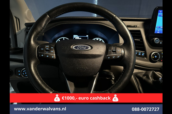 Ford Transit 2.0 TDCI 131pk L3H2 Euro6 Airco | Camera | Navigatie | Apple Carplay | Cruisecontrol Stoelverwarming, Verwarmde voorruit, Parkeersensoren, Bijrijdersbank, 2500kg trekvermogen