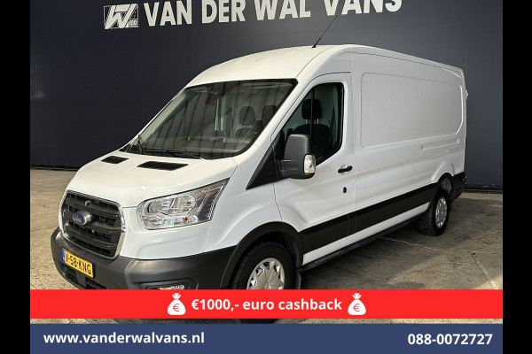 Ford Transit 2.0 TDCI 131pk L3H2 Euro6 Airco | Camera | Navigatie | Apple Carplay | Cruisecontrol Stoelverwarming, Verwarmde voorruit, Parkeersensoren, Bijrijdersbank, 2500kg trekvermogen