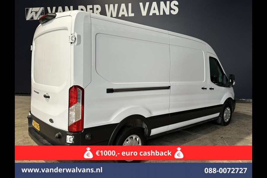 Ford Transit 2.0 TDCI 131pk L3H2 Euro6 Airco | Camera | Navigatie | Apple Carplay | Cruisecontrol Stoelverwarming, Verwarmde voorruit, Parkeersensoren, Bijrijdersbank, 2500kg trekvermogen