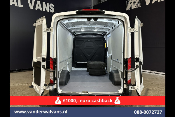Ford Transit 2.0 TDCI 131pk L3H2 Euro6 Airco | Camera | Navigatie | Apple Carplay | Cruisecontrol Stoelverwarming, Verwarmde voorruit, Parkeersensoren, Bijrijdersbank, 2500kg trekvermogen