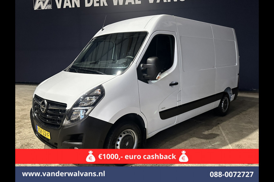 Opel Movano 2.3 Turbo 150pk L2H2 Euro6 Airco | Leder | 2500kg Trekhaak | Navigatie | Camera cruisecontrol, parkeersensoren, LED, bijrijdersbank
