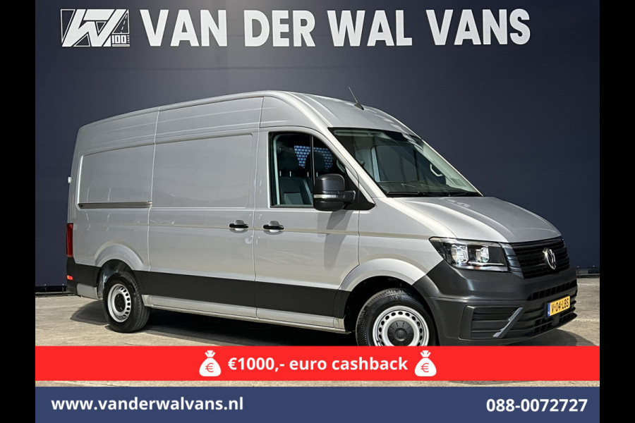Volkswagen Crafter 2.0 TDI 141pk L3H3 L2H2 Euro6 Airco | Navigatie | Apple Carplay | Cruisecontrol Android Auto, Bijrijdersbank, 3000kg trekvermogen, zilver