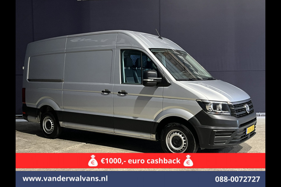 Volkswagen Crafter 2.0 TDI 141pk L3H3 L2H2 Euro6 Airco | Navigatie | Apple Carplay | Cruisecontrol Android Auto, Bijrijdersbank, 3000kg trekvermogen, zilver