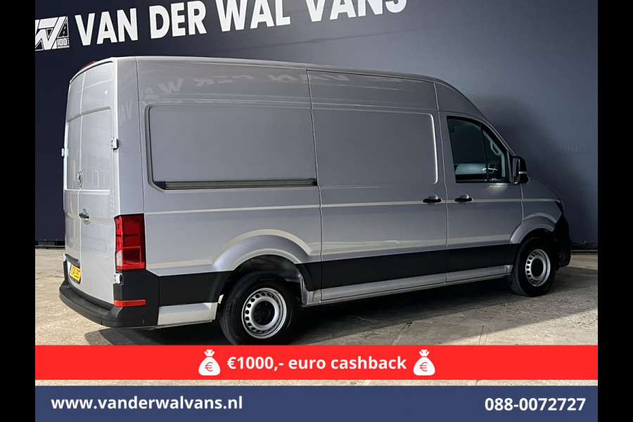 Volkswagen Crafter 2.0 TDI 141pk L3H3 L2H2 Euro6 Airco | Navigatie | Apple Carplay | Cruisecontrol Android Auto, Bijrijdersbank, 3000kg trekvermogen, zilver