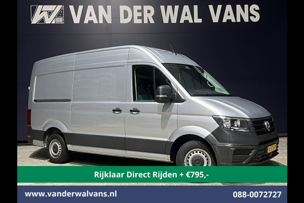 Volkswagen Crafter 2.0 TDI 140pk L3H3 L2H2 Euro6 *Rijklaar Direct Rijden* Airco | Navigatie | Apple Carplay | Android Auto | Cruisecontrol Bijrijdersbank, 3000kg trekvermogen, zilver