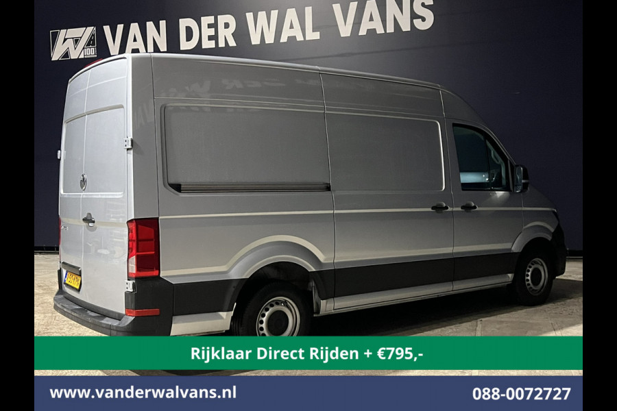 Volkswagen Crafter 2.0 TDI 140pk L3H3 L2H2 Euro6 *Rijklaar Direct Rijden* Airco | Navigatie | Apple Carplay | Android Auto | Cruisecontrol Bijrijdersbank, 3000kg trekvermogen, zilver