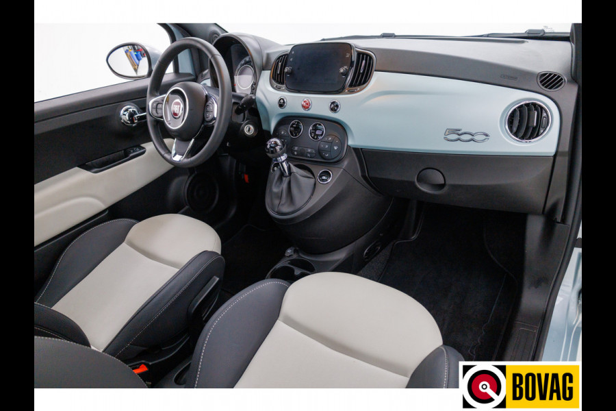 Fiat 500 1.0 Hybrid Dolcevita | Panoramdak | Airco | Cruise | Apple carplay / Android auto | PDC achter