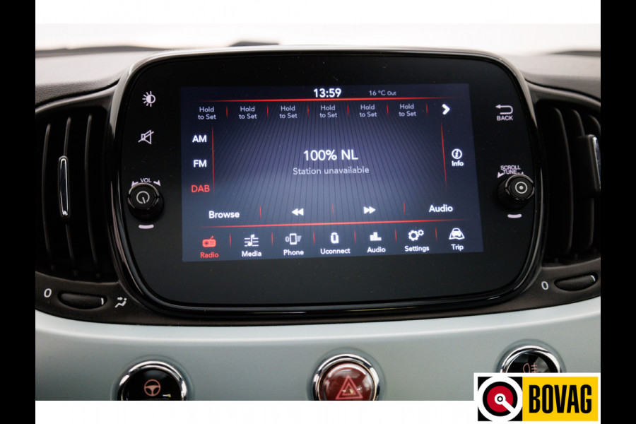 Fiat 500 1.0 Hybrid Dolcevita | Panoramdak | Airco | Cruise | Apple carplay / Android auto | PDC achter