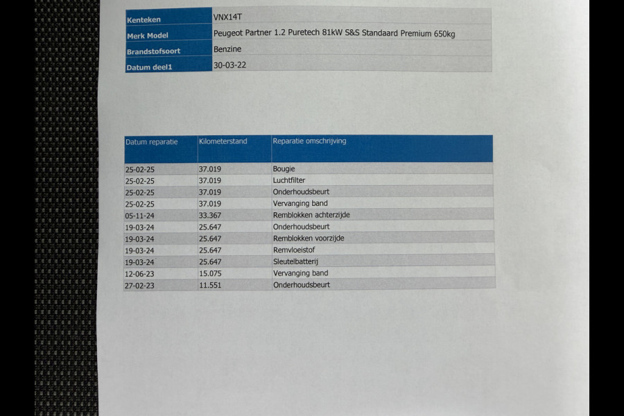 Peugeot Partner 1.2 111PK EURO 6 PureTech Premium CarPlay/cruise control/navigatie systeem