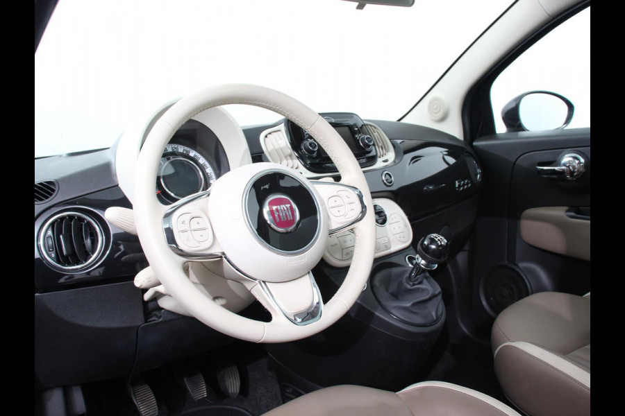 Fiat 500 1.2 Lounge | Navigatie | Lederen Interieur | Climate Control | Panoramadak | Parkeer sensoren