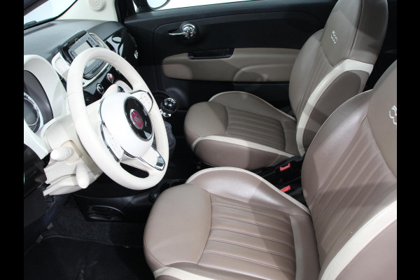 Fiat 500 1.2 Lounge | Navigatie | Lederen Interieur | Climate Control | Panoramadak | Parkeer sensoren