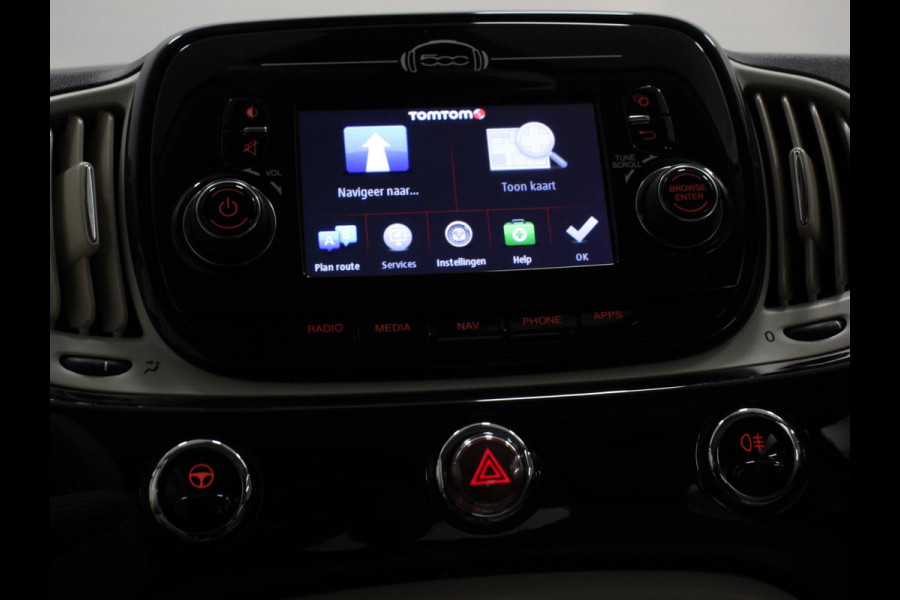 Fiat 500 1.2 Lounge | Navigatie | Lederen Interieur | Climate Control | Panoramadak | Parkeer sensoren