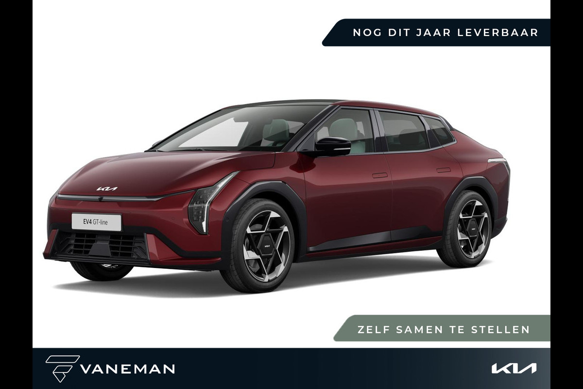 Kia EV4 Fastback GT-Line Business Edition 81.4 kWh | DIT JAAR NOG RIJDEN | Tijdelijk gratis Metallic Lak t.w.v. €895,- | Zelf samenstellen Kia EV4 Fastback GT-Line Business Edition 81.4 kWh | DIT JAAR NOG RIJDEN | Tijdelijk gratis Metallic Lak t.w.v. €895,- | Zelf samenstellen