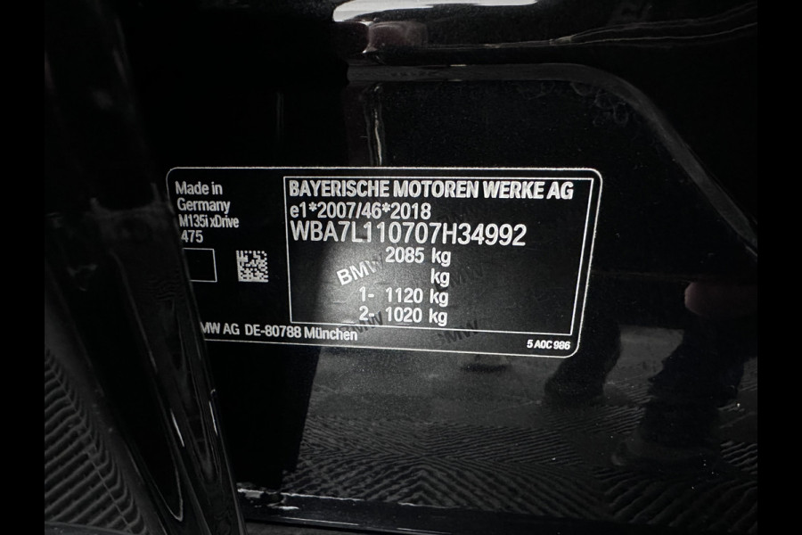 BMW 1-serie M135i xDrive M-Sportpack High Executive Aut. *ALCANTARA-MICROFIBRE | FULL-LED | HEATED-SPORTSEATS | SHIFT-PADDLES | DIGI-COCKPIT | HEAD-UP | NAVI-FULLMAP | DAB+ | PRIVACY-GLASS | AMBIENT-LIGHT | CARBON-INLAY | CARPLAY | 19''ALU*