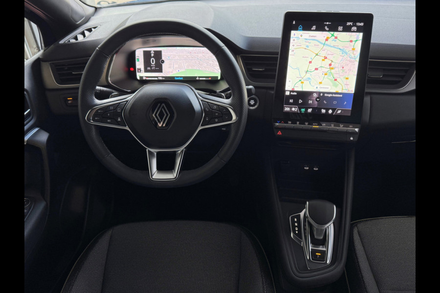 Renault Captur 1.3 MILD HYBRID 160 TECHNO CAMERA 18''LMV STOEL/STUUR .VERW PURE VISION LED 10'' R-LINK NAVI 2025 EDC-automaat (Efficiënt Dual Clutch) 7 Versnellingen 1200KG Trekgewicht