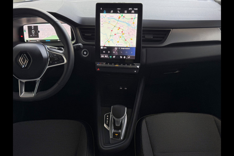 Renault Captur 1.3 MILD HYBRID 160 TECHNO CAMERA 18''LMV STOEL/STUUR .VERW PURE VISION LED 10'' R-LINK NAVI 2025 EDC-automaat (Efficiënt Dual Clutch) 7 Versnellingen 1200KG Trekgewicht