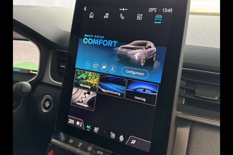 Renault Captur 1.3 MILD HYBRID 160 TECHNO CAMERA 18''LMV STOEL/STUUR .VERW PURE VISION LED 10'' R-LINK NAVI 2025 EDC-automaat (Efficiënt Dual Clutch) 7 Versnellingen 1200KG Trekgewicht