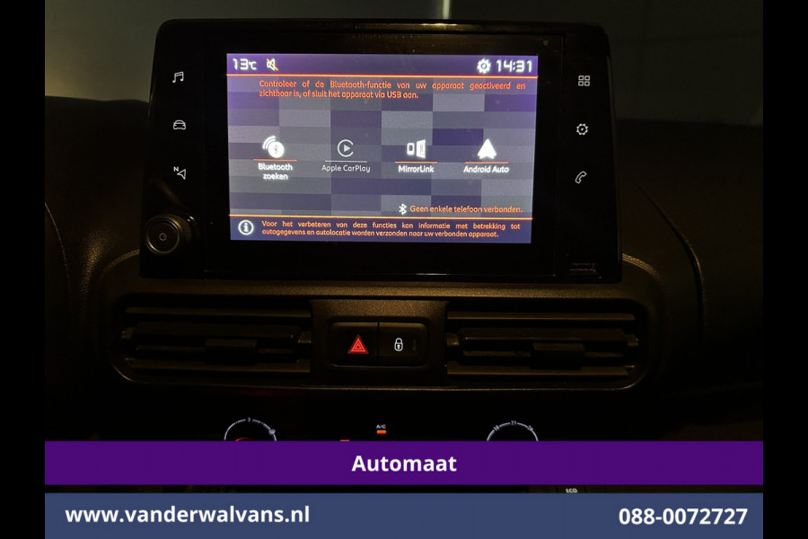 Citroën Berlingo 1.5 BlueHDI 131pk Automaat L1H1 Euro6 Airco | 3-Zits | Apple Carplay | Android Auto | Cruisecontrol Parkeersensoren, Bijrijdersbank Citroën Berlingo 1.5 BlueHDI 131pk Automaat L1H1 Euro6 Airco | 3-Zits | Apple Carplay | Android Auto | Cruisecontrol Parkeersensoren, Bijrijdersbank