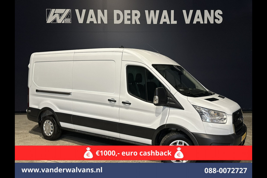 Ford Transit 2.0 TDCI 130pk L3H2 Euro6 Airco | Navigatie | Stoelverwarming | Camera | Apple Carplay | Android Auto LED, cruisecontrol, parkeersensoren, verwarmde voorruit, 2500kg trekvermogen