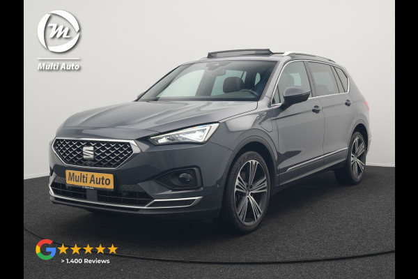 Seat Tarraco 1.4 TSI e-Hybrid Xcellence Plug In Hybrid 245pk Dealer O.H PHEV | Trekhaak Af Fabriek | Panodak | Adaptive Cruise | 360 Camera | Lederen Sportstoelen Memory & Verwarmd | Apple Carplay | Virtual | Stuur Verwarmd | Blis | Navigatie | DAB | 20"L.M |