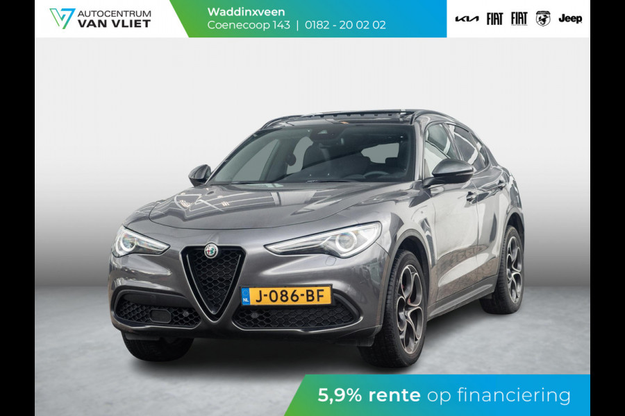 Alfa Romeo Stelvio 2.0 Turbo Aut. AWD B-Tech | Navi | Xenon | Camera | Veloce Int. | Schuif/Kanteldak | 20" | Apple Carplay | Keyless | Dashboard Leder