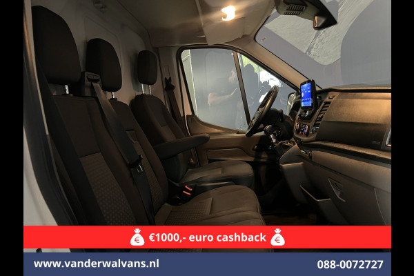 Ford Transit 2.0 TDCI 130pk L3H2 Euro6 Airco | Navigatie | Stoelverwarming | Camera | Apple Carplay | Android Auto LED, cruisecontrol, parkeersensoren, verwarmde voorruit, 2500kg trekvermogen