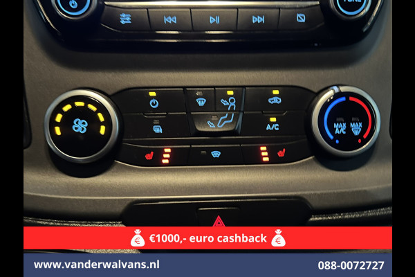 Ford Transit 2.0 TDCI 130pk L3H2 Euro6 Airco | Navigatie | Stoelverwarming | Camera | Apple Carplay | Android Auto LED, cruisecontrol, parkeersensoren, verwarmde voorruit, 2500kg trekvermogen