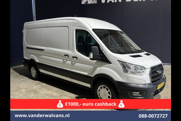 Ford Transit 2.0 TDCI 130pk L3H2 Euro6 Airco | Navigatie | Stoelverwarming | Camera | Apple Carplay | Android Auto LED, cruisecontrol, parkeersensoren, verwarmde voorruit, 2500kg trekvermogen