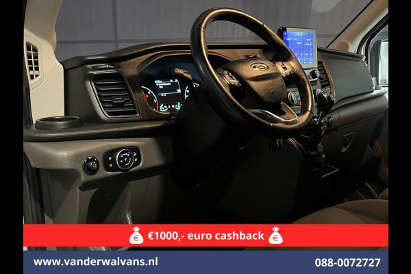 Ford Transit 2.0 TDCI 130pk L3H2 Euro6 Airco | Navigatie | Stoelverwarming | Camera | Apple Carplay | Android Auto LED, cruisecontrol, parkeersensoren, verwarmde voorruit, 2500kg trekvermogen