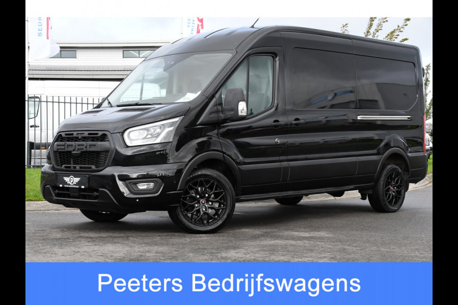 Ford Transit 350 2.0 TDCI L3H2 RWD Black Edition Adaptieve Cruise, Camera, 3500kg Trekhaak, 2 x Schuifdeur, Carplay, Xenon, 165pk, Automaat, Uniek! Ford Transit 350 2.0 TDCI L3H2 RWD Black Edition Adaptieve Cruise, Camera, 3500kg Trekhaak, 2 x Schuifdeur, Carplay, Xenon, 165pk, Automaat, Uniek!