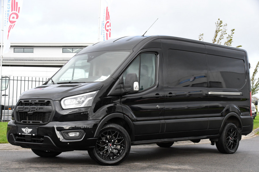 Ford Transit 350 2.0 TDCI L3H2 RWD Black Edition Adaptieve Cruise, Camera, 3500kg Trekhaak, 2 x Schuifdeur, Carplay, Xenon, 165pk, Automaat, Uniek! Ford Transit 350 2.0 TDCI L3H2 RWD Black Edition Adaptieve Cruise, Camera, 3500kg Trekhaak, 2 x Schuifdeur, Carplay, Xenon, 165pk, Automaat, Uniek!