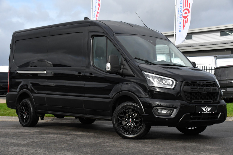 Ford Transit 350 2.0 TDCI L3H2 RWD Black Edition Adaptieve Cruise, Camera, 3500kg Trekhaak, 2 x Schuifdeur, Carplay, Xenon, 165pk, Automaat, Uniek! Ford Transit 350 2.0 TDCI L3H2 RWD Black Edition Adaptieve Cruise, Camera, 3500kg Trekhaak, 2 x Schuifdeur, Carplay, Xenon, 165pk, Automaat, Uniek!