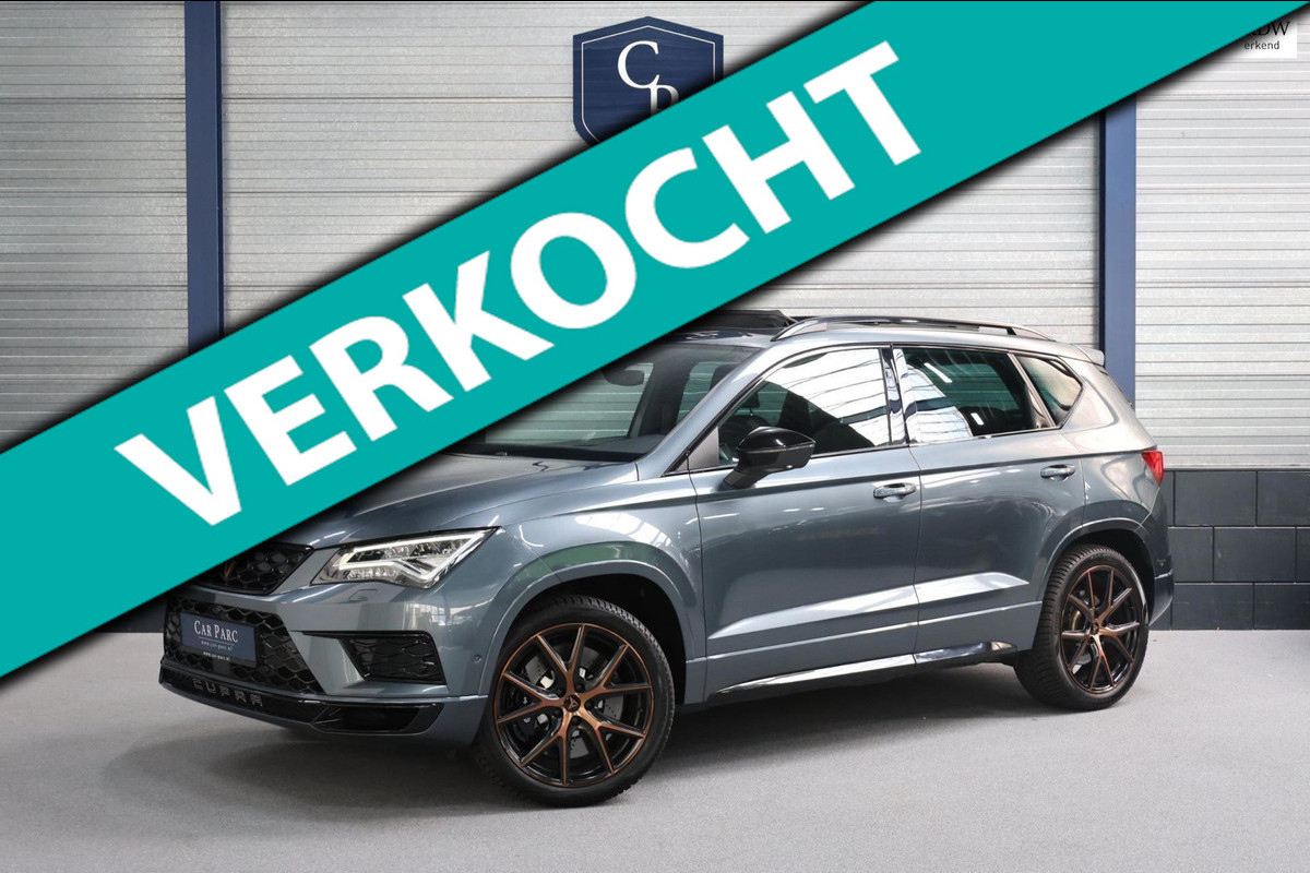 CUPRA Ateca 2.0 TSI 4DRIVE 300+PK BREMBO/VIRTUAL/SFEER/BEATS/PANO/LEER+ALCANTARA+S.VERWARMING/19" LMV/CAM/ACC/ECC/12 MDN GARANTIE! CUPRA Ateca 2.0 TSI 4DRIVE 300+PK BREMBO/VIRTUAL/SFEER/BEATS/PANO/LEER+ALCANTARA+S.VERWARMING/19" LMV/CAM/ACC/ECC/12 MDN GARANTIE!