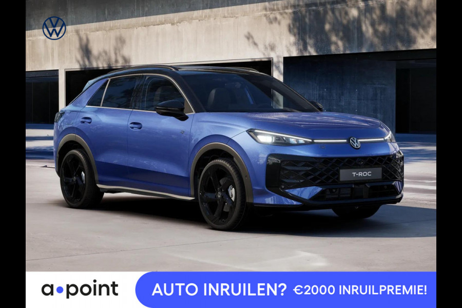 Volkswagen T-Roc R-Line First Edition 1.5 eTSI 110 kW / 150 PK SUV | Panoramaschuif-kanteldak | Assistance Pakket | Trekhaak | Black Style Pakket | Koplampverlichting matrix-led (IQ.LIGHT) | Elek. achterklep | Zwart dak Volkswagen T-Roc R-Line First Edition 1.5 eTSI 110 kW / 150 PK SUV | Panoramaschuif-kanteldak | Assistance Pakket | Trekhaak | Black Style Pakket | Koplampverlichting matrix-led (IQ.LIGHT) | Elek. achterklep | Zwart dak