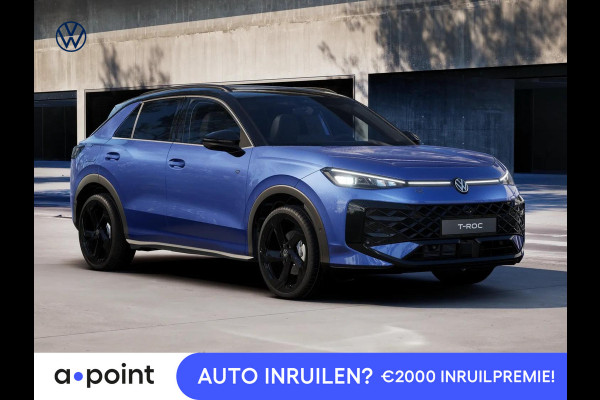 Volkswagen T-Roc R-Line First Edition 1.5 eTSI 110 kW / 150 PK SUV | Panoramaschuif-kanteldak | Assistance Pakket | Trekhaak | Black Style Pakket | Koplampverlichting matrix-led (IQ.LIGHT) | Elek. achterklep | Zwart dak Volkswagen T-Roc R-Line First Edition 1.5 eTSI 110 kW / 150 PK SUV | Panoramaschuif-kanteldak | Assistance Pakket | Trekhaak | Black Style Pakket | Koplampverlichting matrix-led (IQ.LIGHT) | Elek. achterklep | Zwart dak